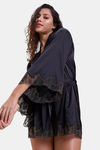 Mysthelle Super Comfy Satin Robe - Ella Black — thumbnail 4